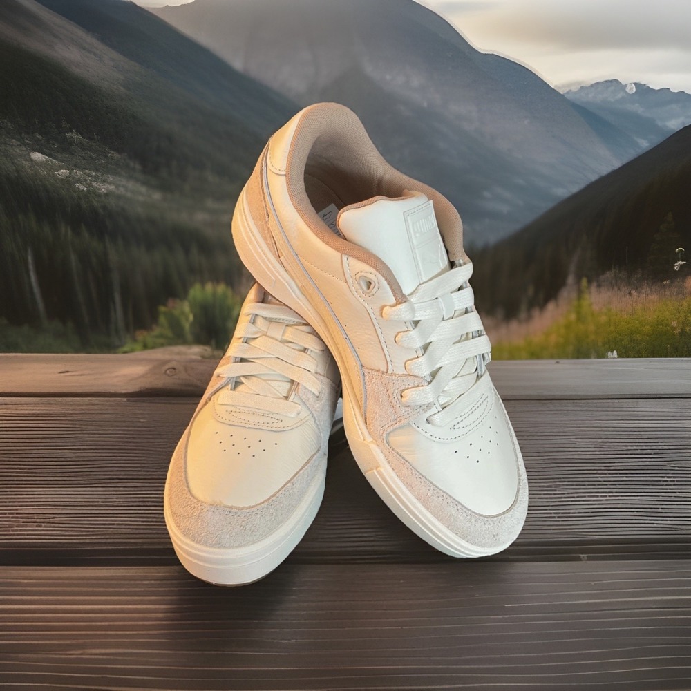 NIB Men's Puma CA Pro Lux Pristine/Gum (390133-02) Size 9 White New Leather‎